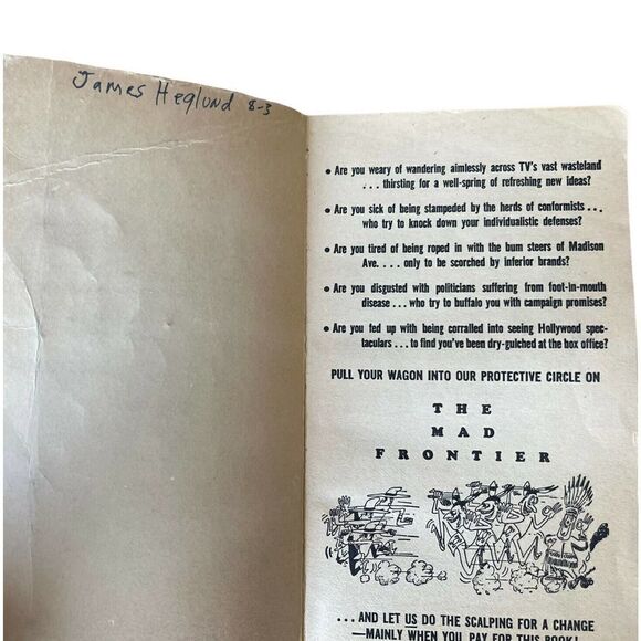 The Mad Frontier Paperback Book Vintage 60s Signet Books 4981 Nostalgia Classic - Picture 6 of 6